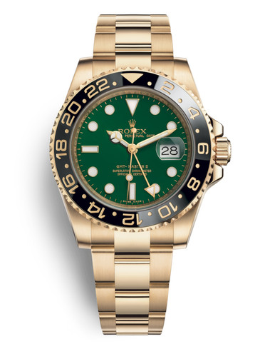 2023012013245169 - 瑞士劳力士ROLEX格林威治型II系列 116718LN(绿） 18K金 双时区 男士自动机械手表￥4580